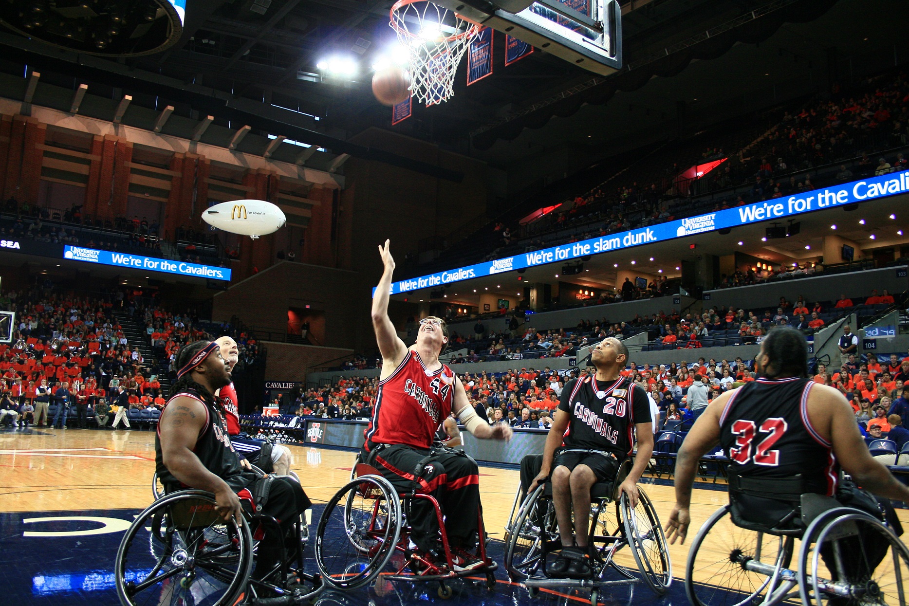 The Cardinals at a UVA Half-time